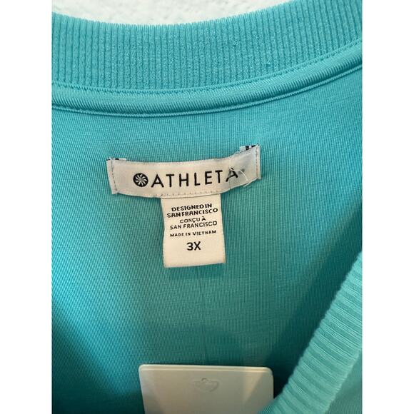 NWT Athleta Santorini Cinch Dress Turquoise Blue 3XL (XXXL) - Picture 4 of 9